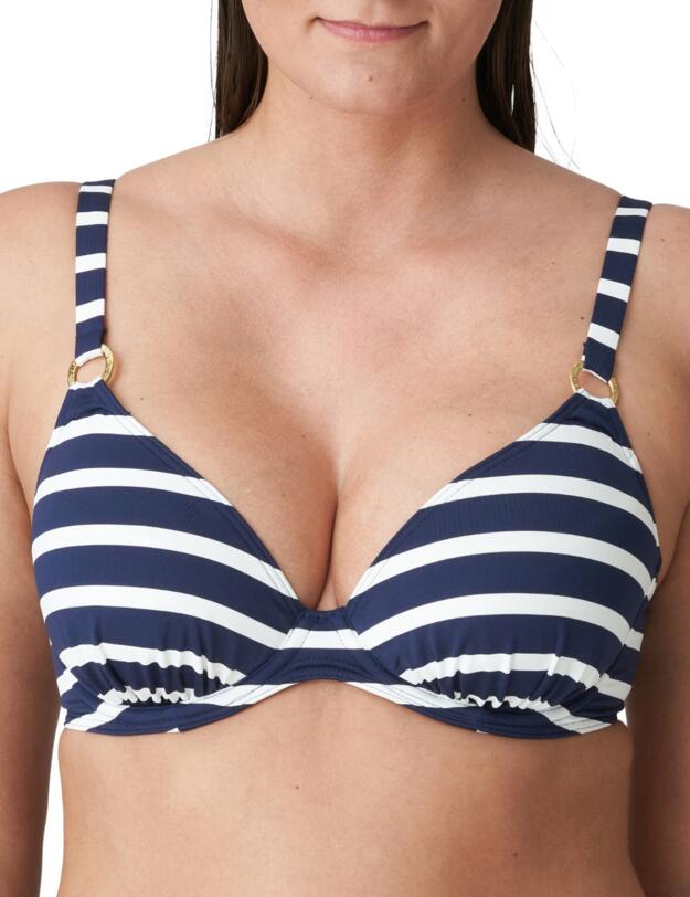 Prima Donna Swim Nayarit Half Padded Plunge Bikini Top Water Blue