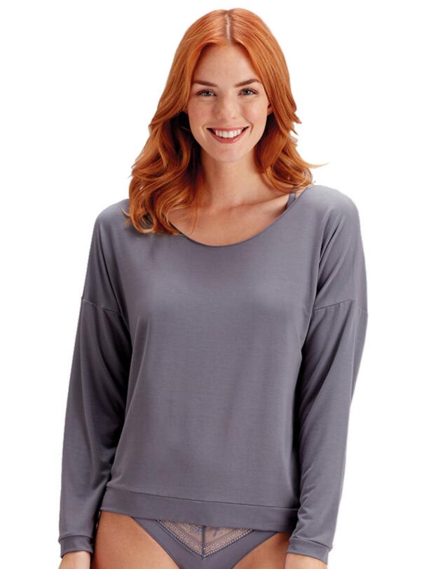 Pretty Polly Botanical Lace Loungewear Slouchy Bat Wing Top Nightshade