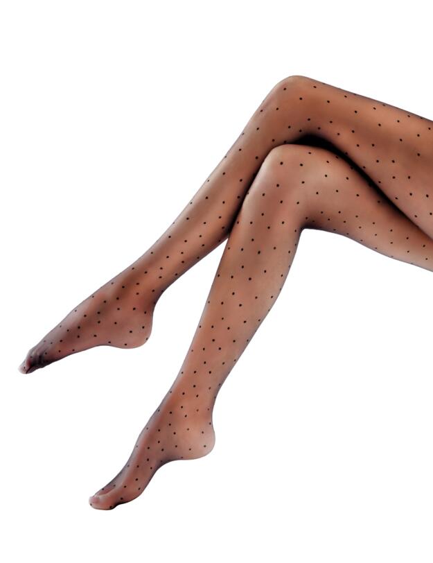 Pretty Polly Continuity Fashion Pinspot Tights Black 