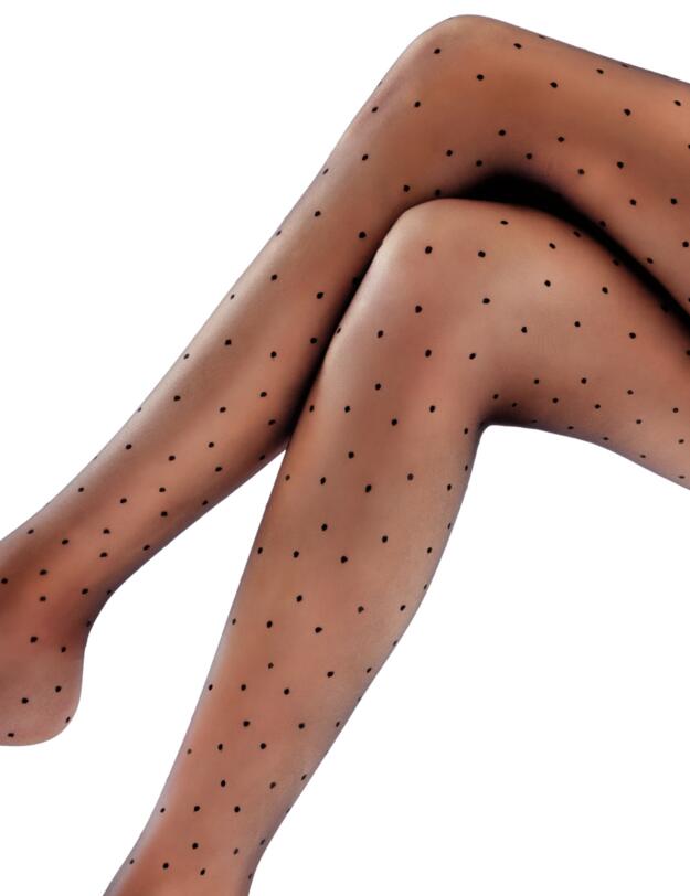 Pretty Polly Continuity Fashion Pinspot Tights Black 