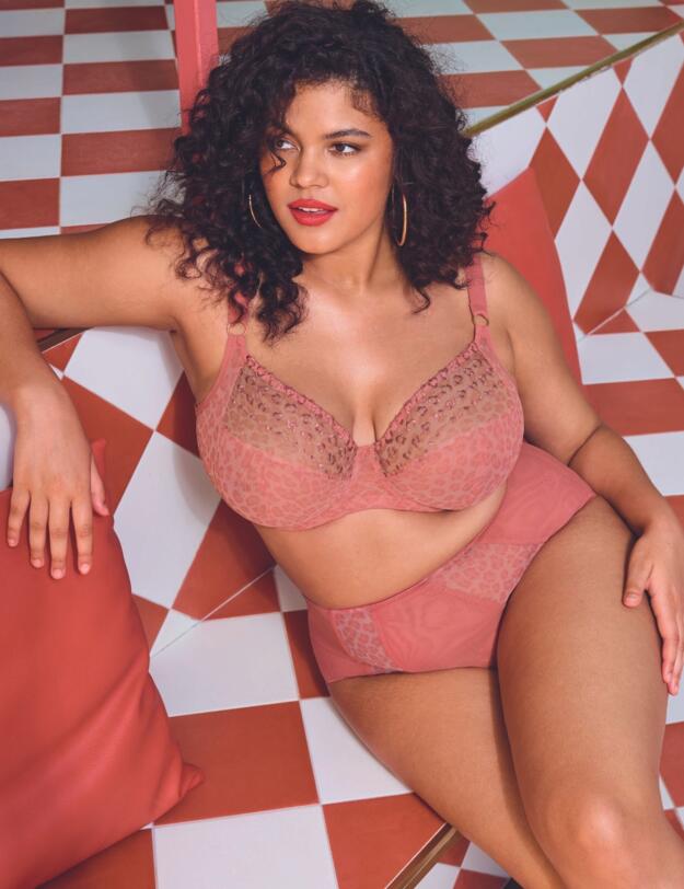 Elomi Matilda Underwired Plunge Bra Rose Leo