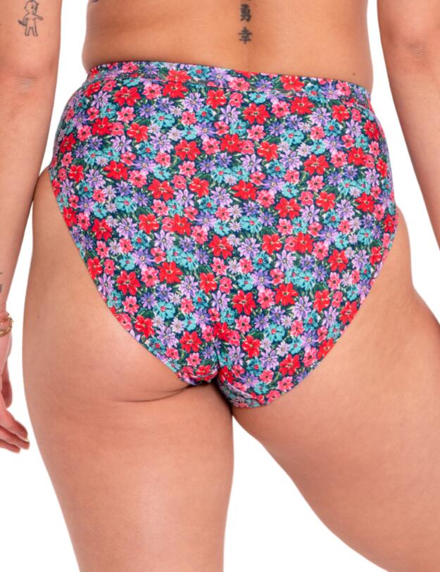 Curvy Kate Kitsch Kate High Waist Bikini Brief Floral Print 