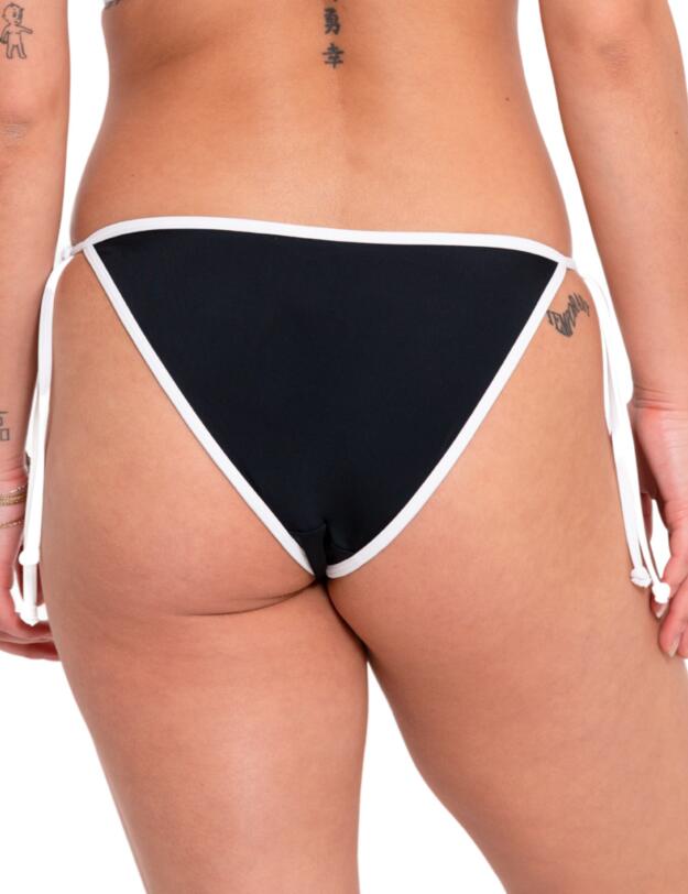 Curvy Kate Minimalist Tie Side Bikini Brief Black/White 