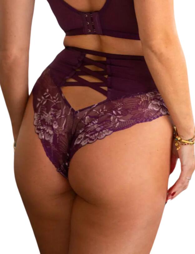 Pour Moi After Hours High Waisted Brief Blackberry/Pink