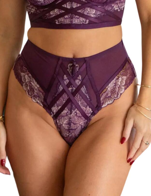 Pour Moi After Hours High Waisted Brief Blackberry/Pink