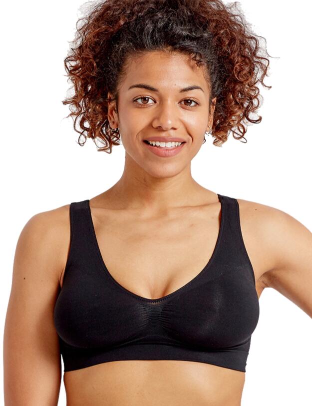 Pretty Polly Eco-Wear Seamfree Soft Comfort Bra Black
