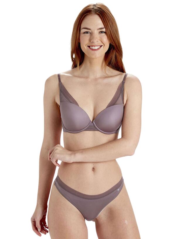 Pretty Polly Naturals High Apex Moulded Bra Dusk