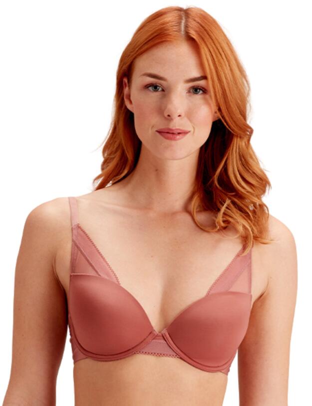 Pretty Polly Naturals High Apex Moulded Bra Woodrose