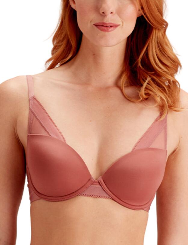 Pretty Polly Naturals High Apex Moulded Bra Woodrose