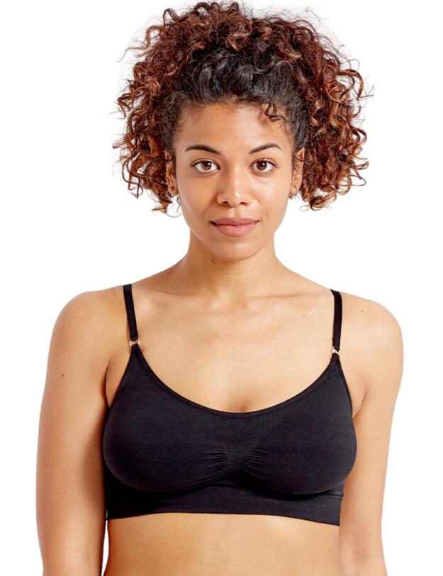 Pretty Polly Eco-Wear Seamfree Bralette Black 