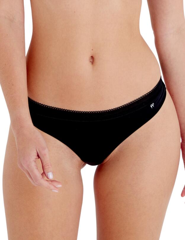 Pretty Polly Naturals Thong Black