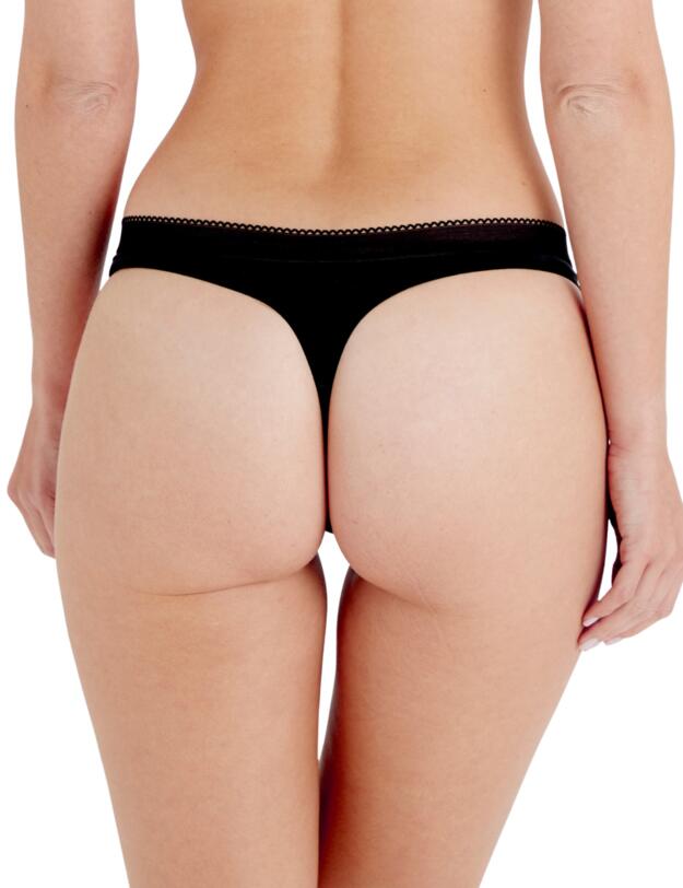 Pretty Polly Naturals Thong Black