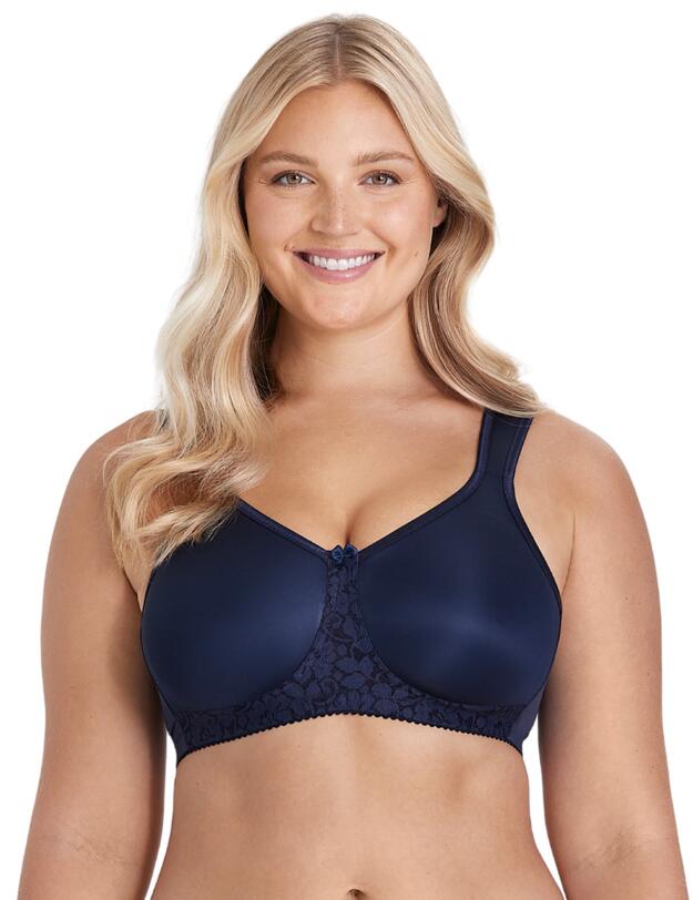 Miss Mary of Sweden Smooth Lacy T-Shirt Bra Dark Blue