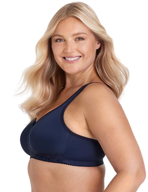 Miss Mary of Sweden Smooth Lacy T-Shirt Bra Dark Blue