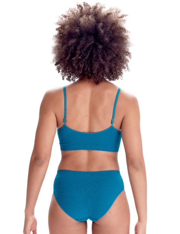 Pretty Polly Eco-Wear Seamfree Rib Button Bra Teal