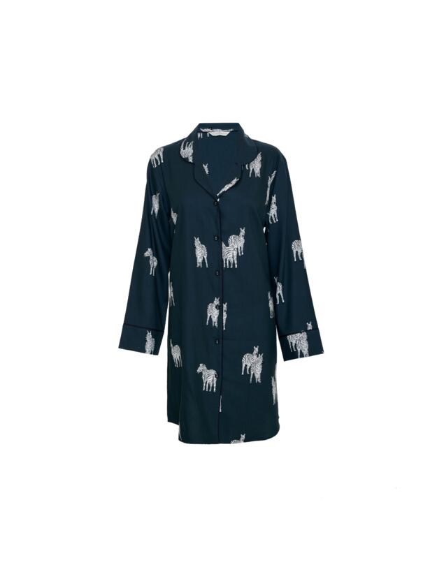 Cyberjammies Blake Nightshirt Dark Green Zebra Print