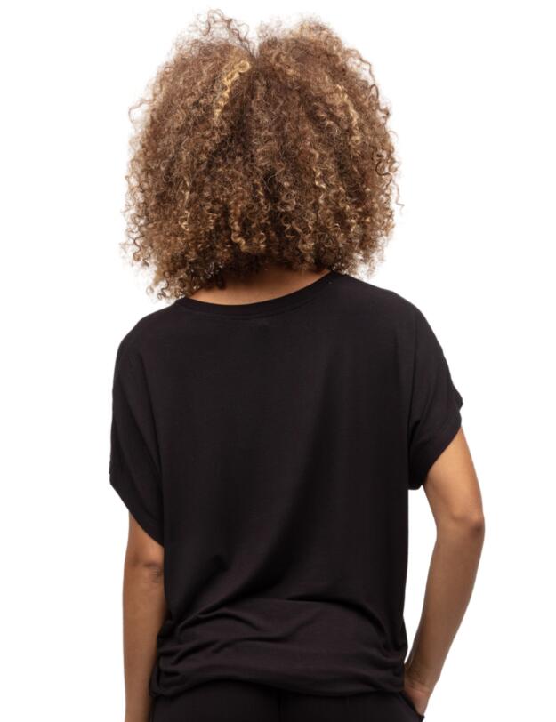 Cyberjammies Blake Jersey Short Sleeve Slouch Pyjama Top Black