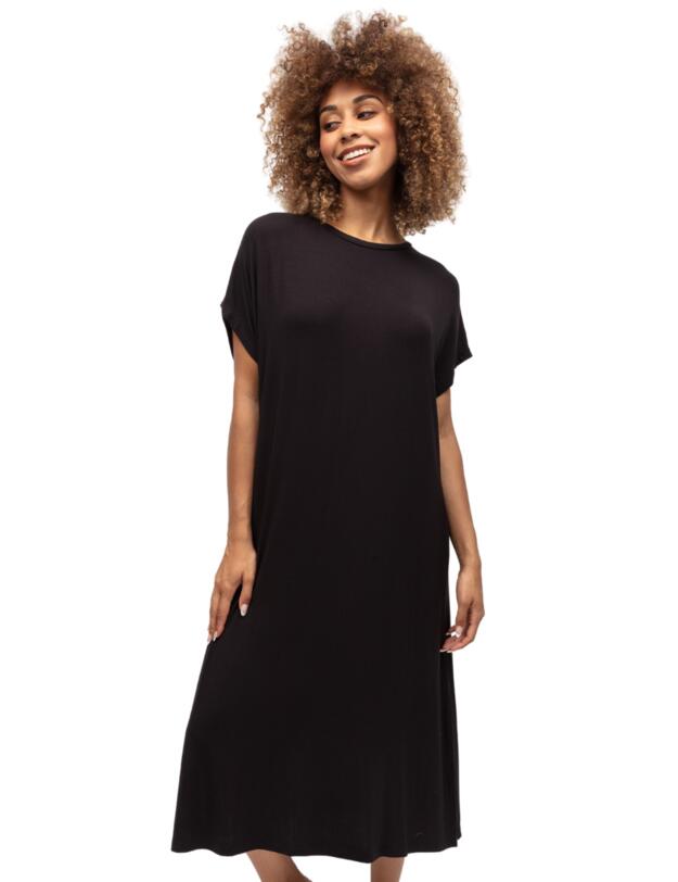 Cyberjammies Blake Jersey Cap Sleeve Nightdress Black