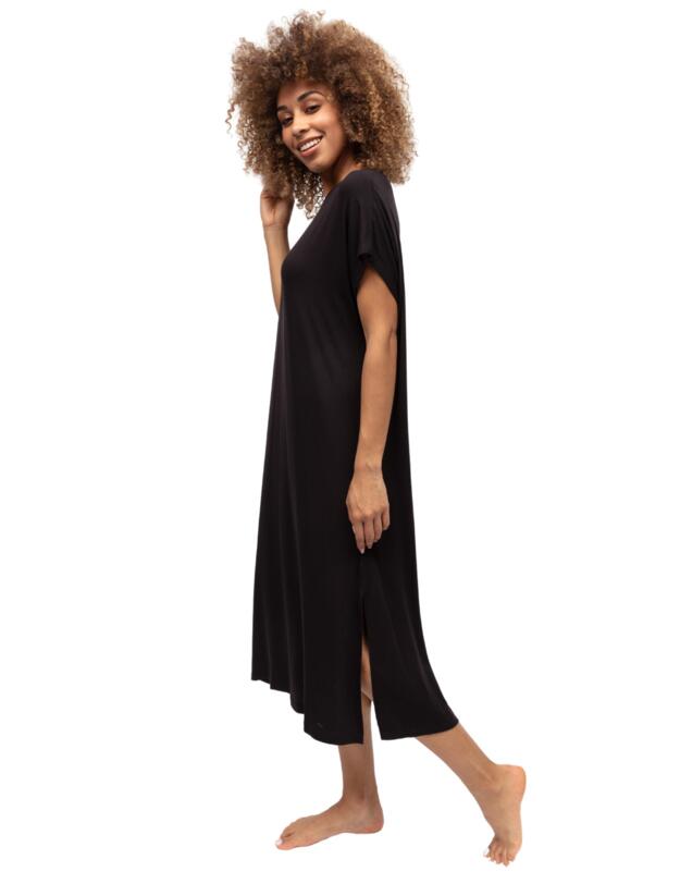Cyberjammies Blake Jersey Cap Sleeve Nightdress Black