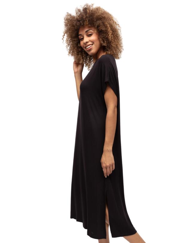 Cyberjammies Blake Jersey Cap Sleeve Nightdress Black