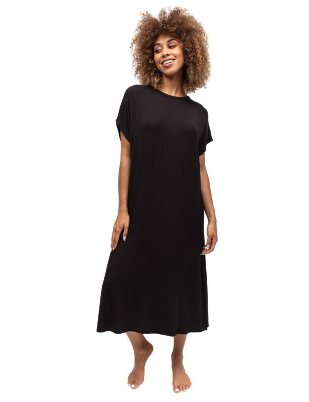 Cyberjammies Blake Jersey Cap Sleeve Nightdress Black