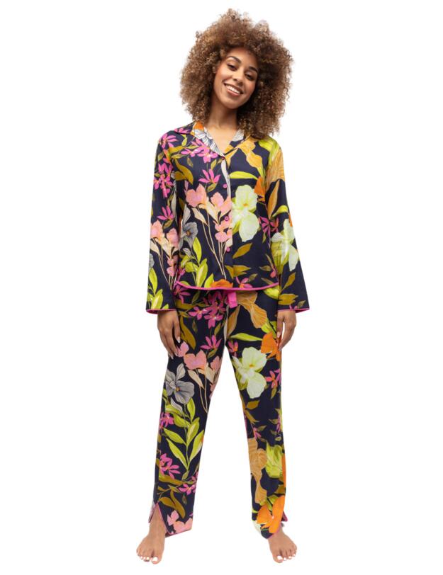 Cyberjammies Avery Pyjama Bottoms Navy Floral Print