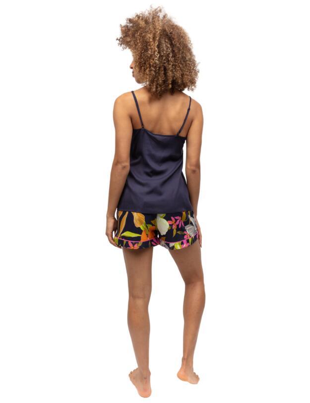 Cyberjammies Avery Pyjama Shorts Navy Floral Print
