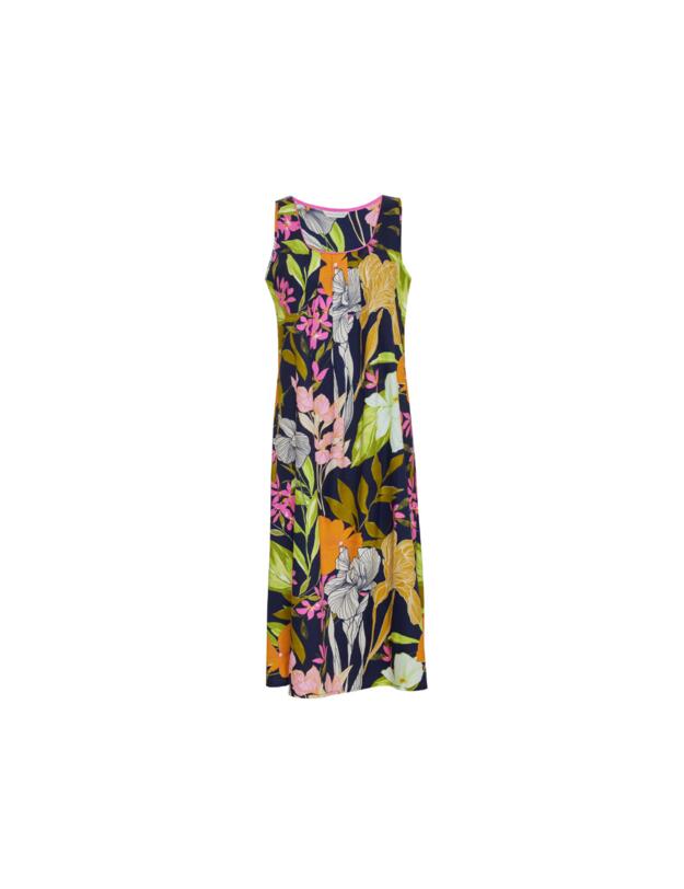 Cyberjammies Avery Long Nightdress Navy Floral Print