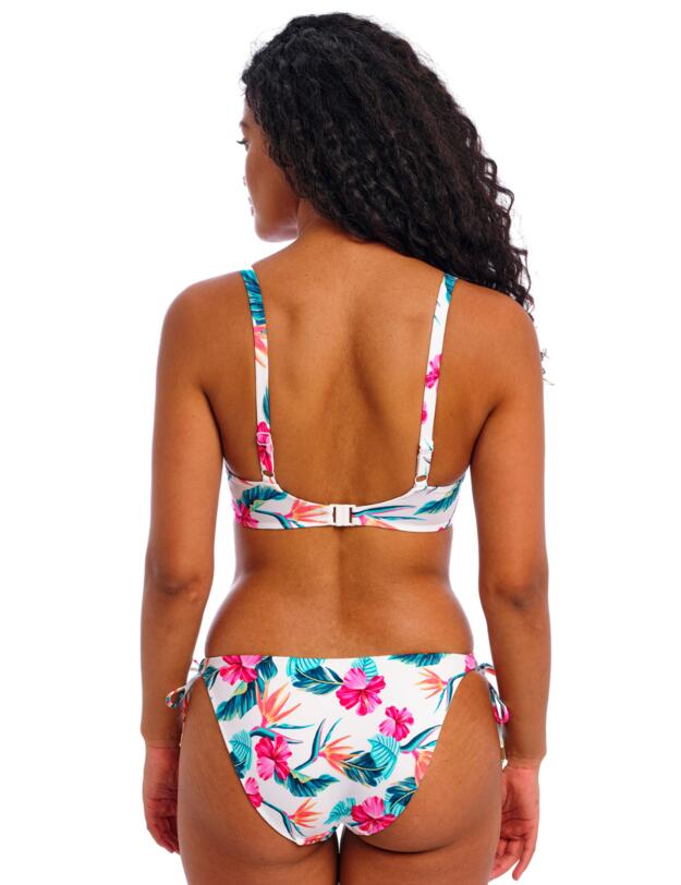 Freya Palm Paradise Plunge Bikini Top White 