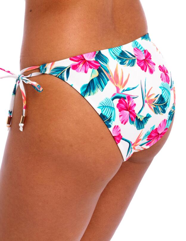 Freya Palm Paradise Tie Side Bikini Brief White