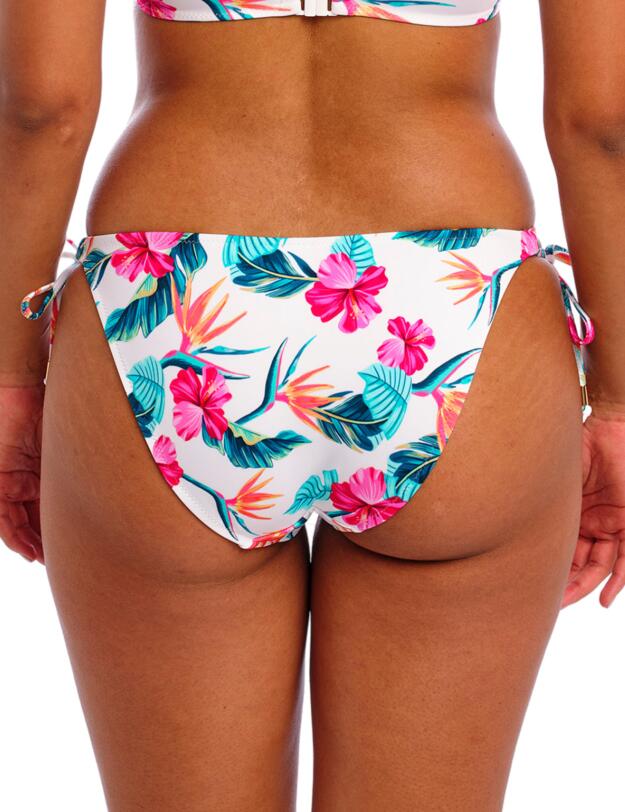 Freya Palm Paradise Tie Side Bikini Brief White