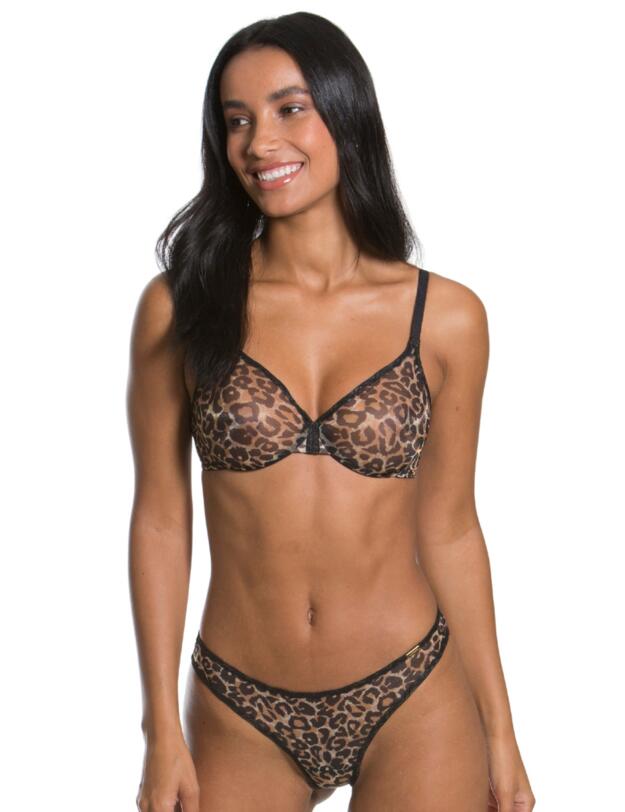 Gossard Glossies Leopard Print Thong Animal Print