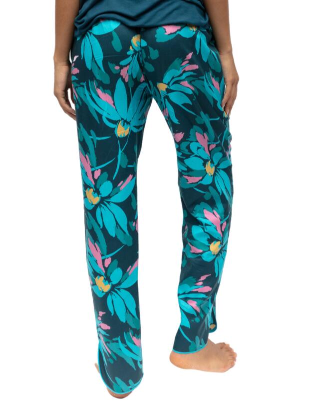 Cyberjammies Cove Pyjama Bottoms Teal Floral Print