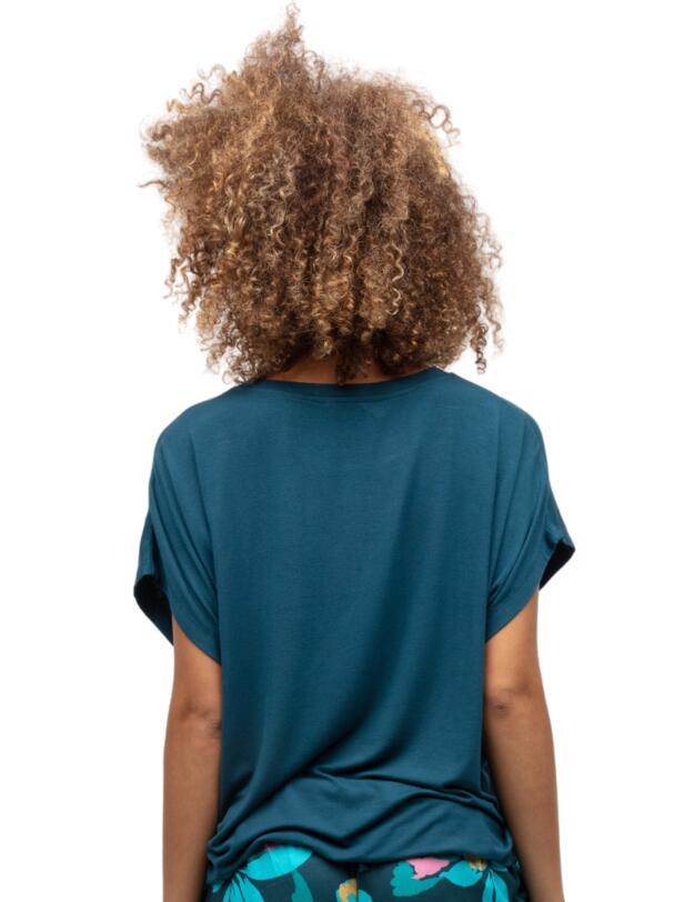 Cyberjammies Cove Jersey Slouch Pyjama Top Teal