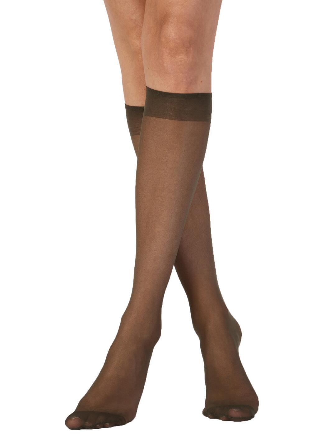 Pretty Polly Everyday 15D Everyday Knee Highs 3PP Barely Black