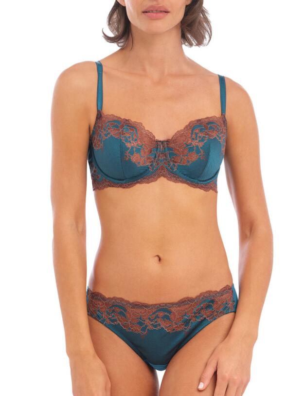 Wacoal Lace Affair Underwired Bra Blue Coral / Cherry Mahogany