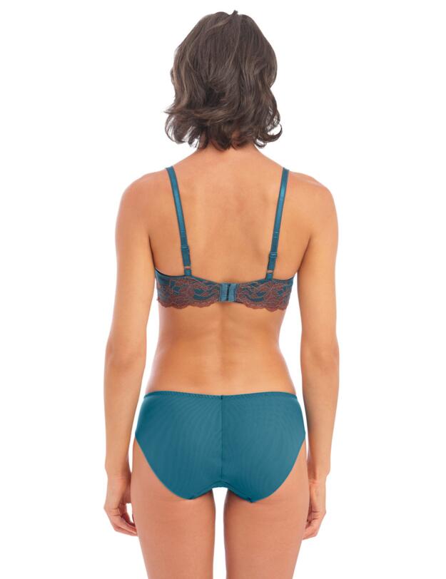 Wacoal Lace Affair Underwired Bra Blue Coral / Cherry Mahogany