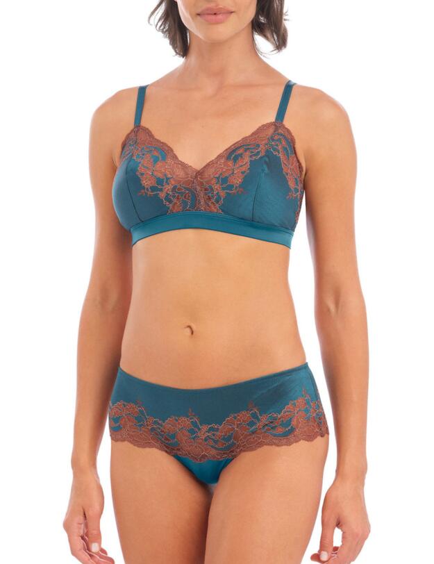Wacoal Lace Affair Bralette Blue Coral / Cherry Mahogany
