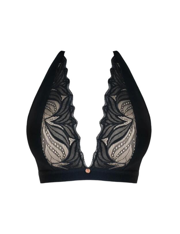 Scantilly by Curvy Kate Indulgence Bralette in Black/Latte