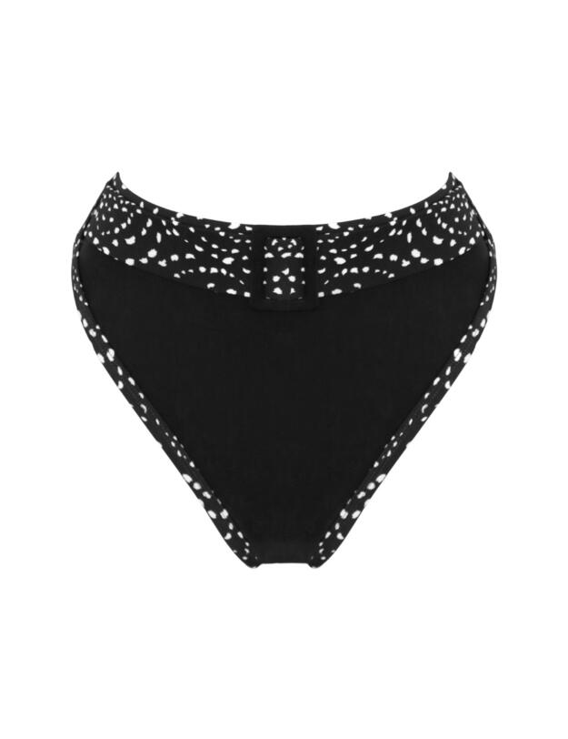 Pour Moi Rhodes High Waist Belted Tummy Control Brief Black/White