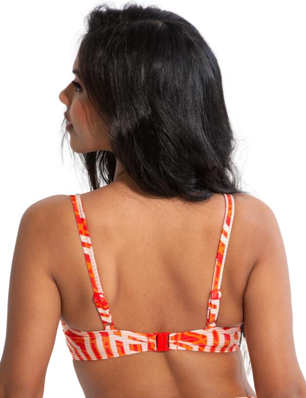 Pour Moi Casablanca Lightly Padded Underwired Front Tie Top Orange 