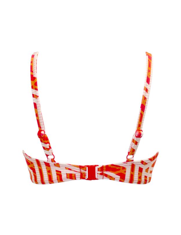 Pour Moi Casablanca Lightly Padded Underwired Front Tie Top Orange 