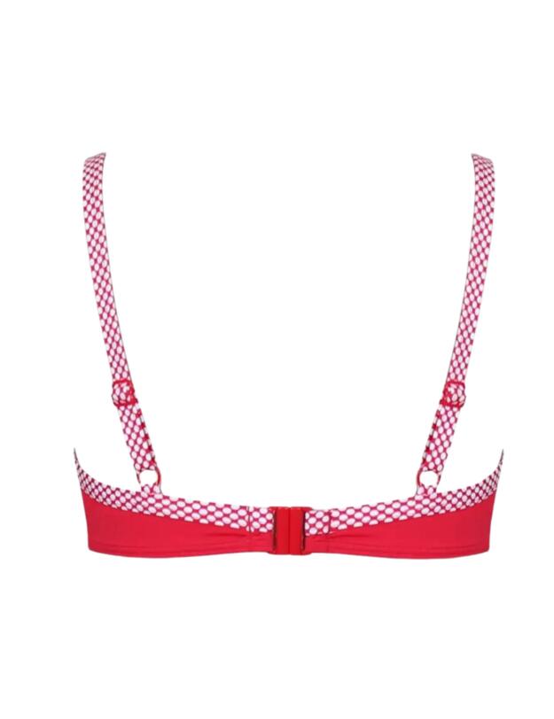 Pour Moi Positano Padded Bikini Top Red/White