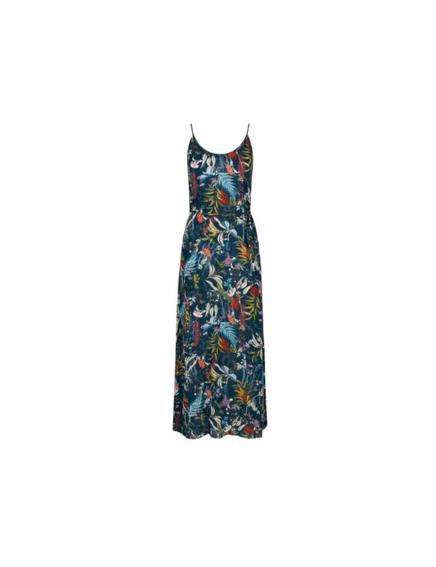 Triumph Botanical Leaf Beach Dress Blue- Dark Combination 
