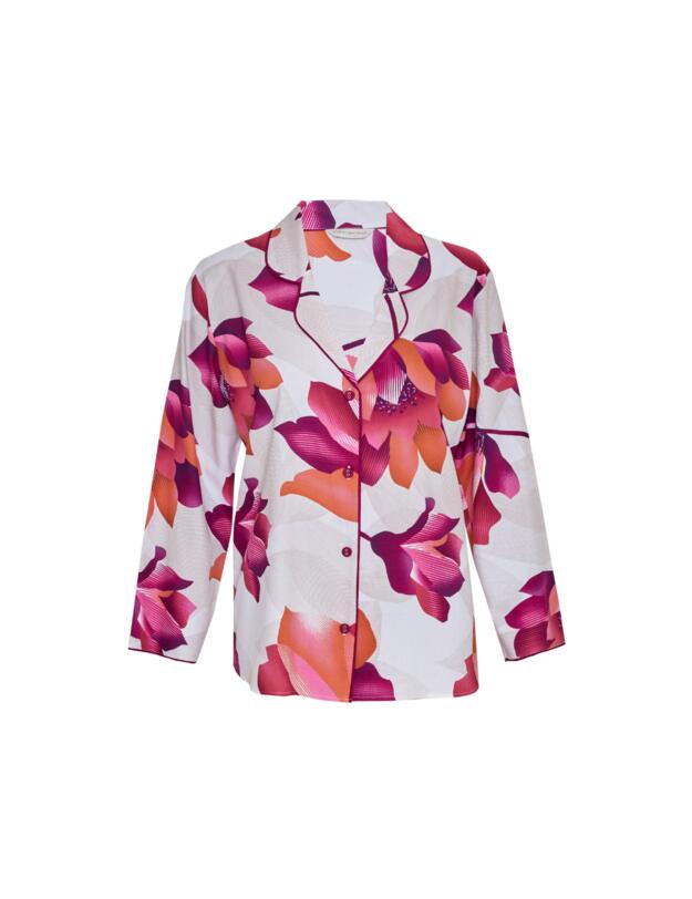 Cyberjammies Aliyah Pyjama Top Cream Floral Print