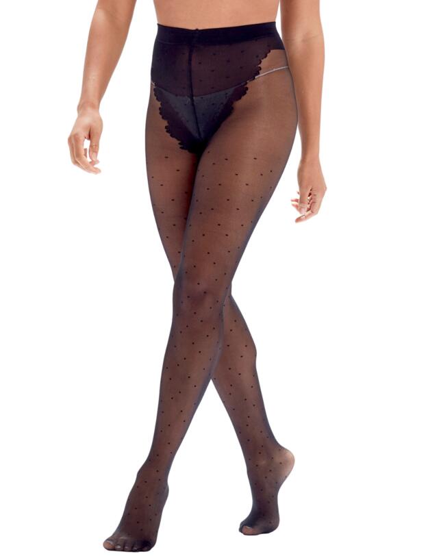 Pretty Polly Eco Wear Biodegradable Spot Tights Black