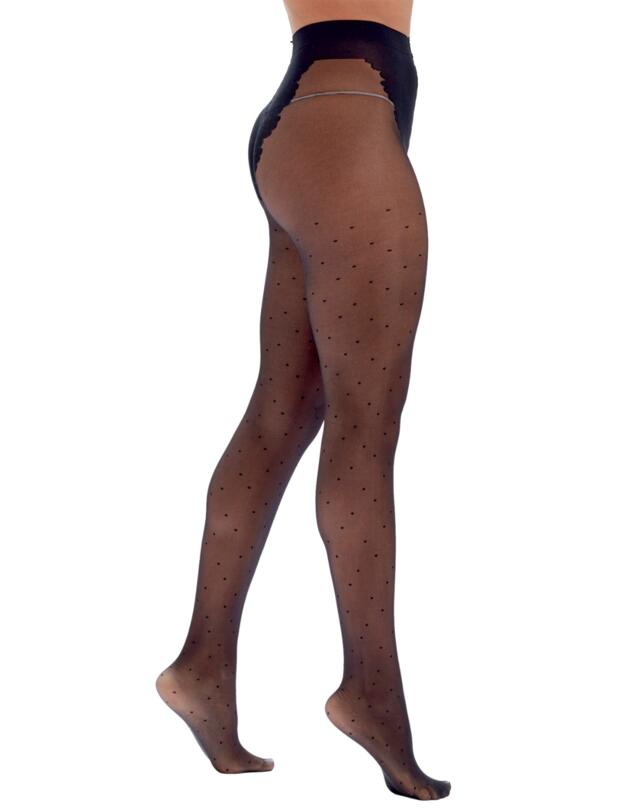 Pretty Polly Eco Wear Biodegradable Spot Tights Black