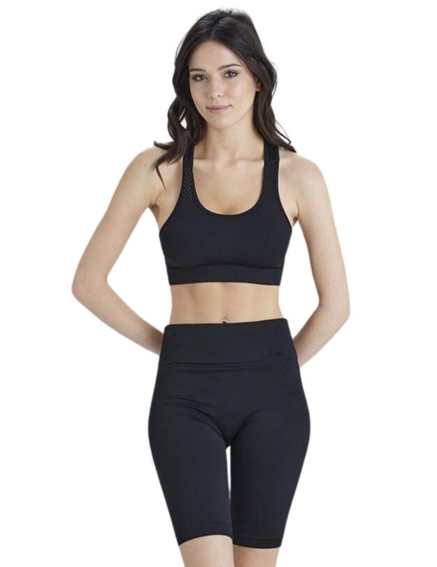 Pretty Polly Eco Active Wear Crop Top Black