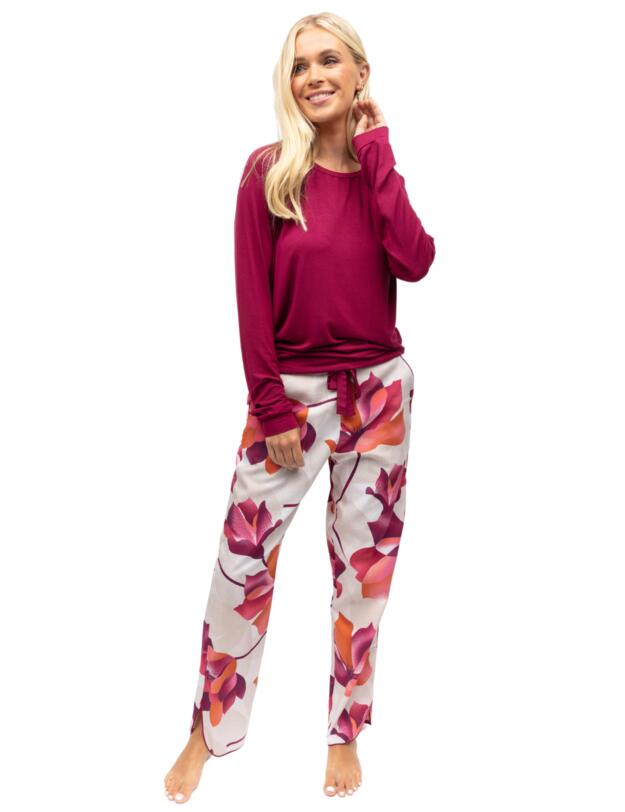 Cyberjammies Aliyah Pyjama Bottoms Cream Floral Print