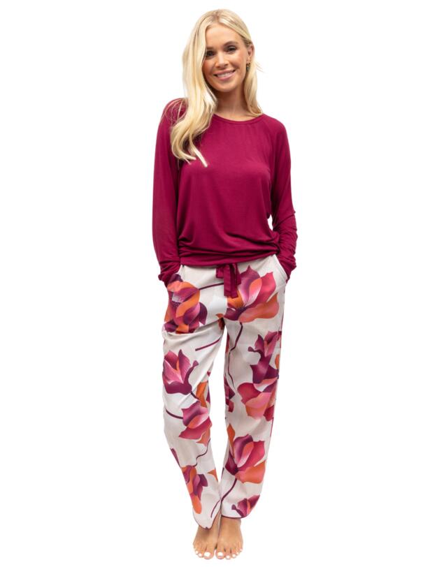 Cyberjammies Aliyah Pyjama Bottoms Cream Floral Print